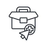 telemedicine icon. .Editable stroke.linear style sign for use web design,logo.Symbol illustration. vector