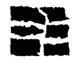 Frames of torn paper with sharp edges, Torn sheets for design, collages, cards vector