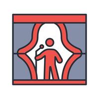 stand up comedy icon. .Editable stroke.linear style sign for use web design,logo.Symbol illustration. vector