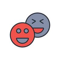 laugh icon. .Editable stroke.linear style sign for use web design,logo.Symbol illustration. vector