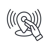real time tracking icon. .Editable stroke.linear style sign for use web design,logo.Symbol illustration. vector
