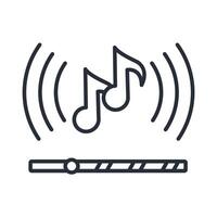 music streaming icon. .Editable stroke.linear style sign for use web design,logo.Symbol illustration. vector