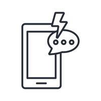 instant messaging icon. .Editable stroke.linear style sign for use web design,logo.Symbol illustration. vector