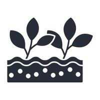 Soil icon. .Editable stroke.linear style sign for use web design,logo.Symbol illustration. vector