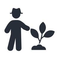 gardener icon. .Editable stroke.linear style sign for use web design,logo.Symbol illustration. vector