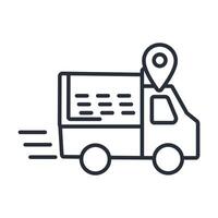 Delivery icon. .Editable stroke.linear style sign for use web design,logo.Symbol illustration. vector
