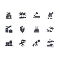 Holiday icon set..Editable stroke.linear style sign for use web design,logo.Symbol illustration. vector
