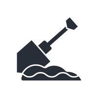 Shovel icon. .Editable stroke.linear style sign for use web design,logo.Symbol illustration. vector