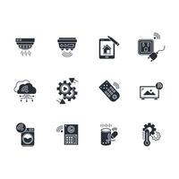 Home automation icon set..Editable stroke.linear style sign for use web design,logo.Symbol illustration. vector