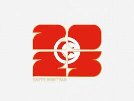 Abstract numbers 2025 with flag of Tunisia. vector