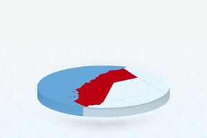 3D Isometric Map Highlighting California in Red. vector
