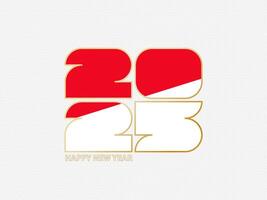 Abstract numbers 2025 with flag of Indonesia. vector