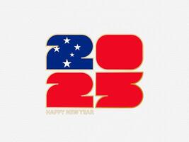 Abstract numbers 2025 with flag of Samoa. vector