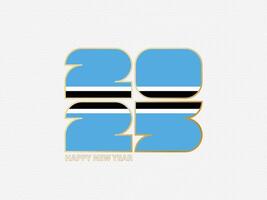 Abstract numbers 2025 with flag of Botswana. vector