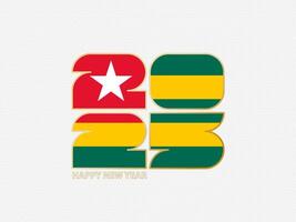 Abstract numbers 2025 with flag of Togo. vector