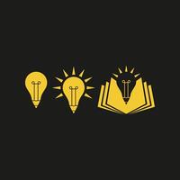Education Bulb trendy artwork charming abstract illustration colorful useable design vector