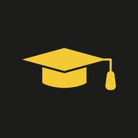 Graduation hat trendy artwork charming abstract illustration colorful useable design vector