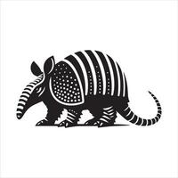Armadillo silhouette illustration vector