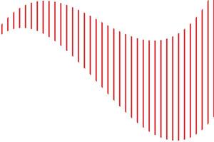 simple abstract red color big to small line pattern vector