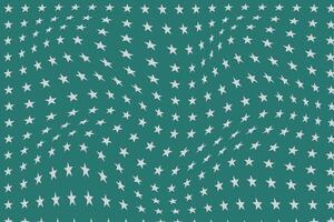 simple abstract light color small star wavy distort pattern a green background with white stars and a green background vector