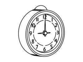Outlined Wall Clock vector