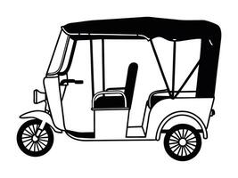Rickshaw Silhouette Art vector