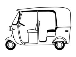 Three Wheel Outline vector