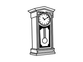 Elegant Clock Outline vector