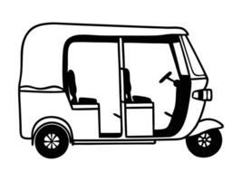 Outline Rickshaw Charm vector