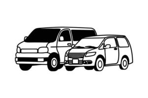 Van Line Sketch vector