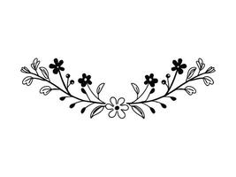 Rustic Grace Hand-Drawn Floral Branches vector