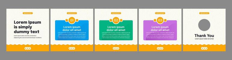 editable carousel template for social media posts vector