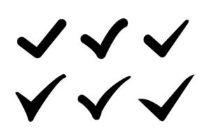 Set of Check Mark Symbols vector