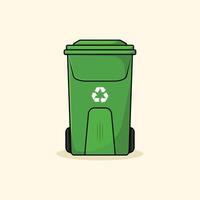 Garbage cans and bags in a flat style vector