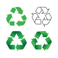 Recycle eco symbol illustration isolated on white background. vector