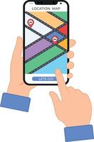 Taxi Booking App UI Illustration vector