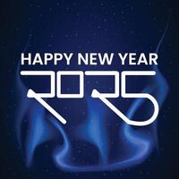 Happy New Year 2025, illustration concepts for background, greeting card, party invitation card, website banner, social media banner, and marketing material. vector