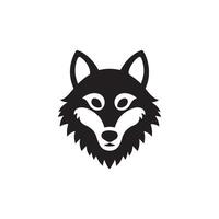 Angry Wolf Head Silhouette for Logo Identity Design vector