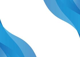 Abstract blue waves, minimalist design, white background vector