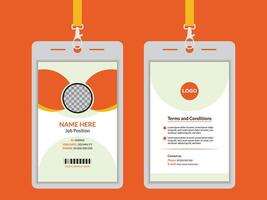 ID card design layout vector