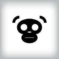 Creative monkey head sign logo design. flat style. Identity design for the company. vector