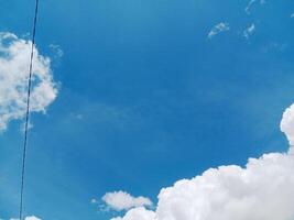 Cotton Candy Clouds Against a Sapphire Sky photo