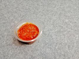 Sambal terasi. It is traditional side dish indonesia photo