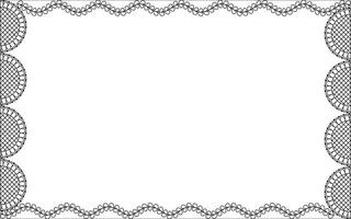 A square frame with lace on it vector