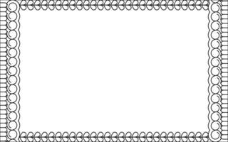 A black and white square frame with a border vector