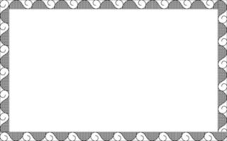 A black and white frame with a border vector