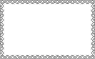 A square frame with a floral pattern vector