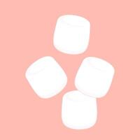 Marshmallow isolated on pink background. Marshmallow . vector