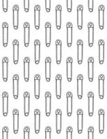 Seamless pattern of sketch English pins vector