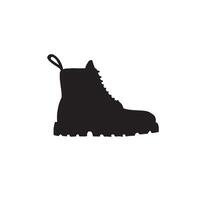 Hand drawn doodle sketch black boot vector